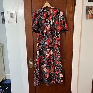 Julia Jordan Black and Red Floral Dress
